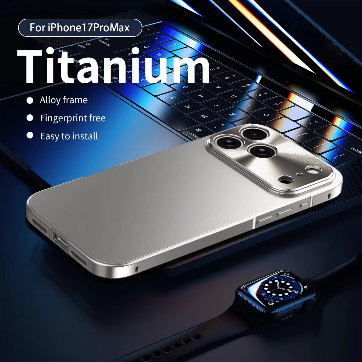 Premium Aluminum Alloy Frame iPhone Case – Ultra Thin Frosted Matte Backplate, Shockproof Protective Cover with Camera Lens Guard