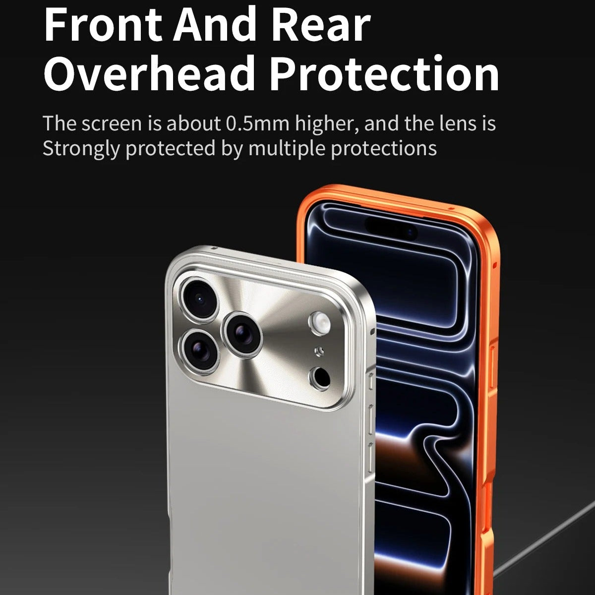 Premium Aluminum Alloy Frame iPhone Case – Ultra Thin Frosted Matte Backplate, Shockproof Protective Cover with Camera Lens Guard
