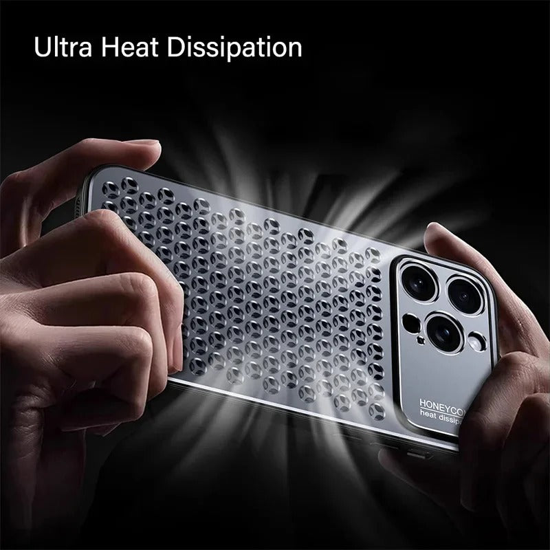 Premium Aluminum Alloy iPhone Case – Breathable Metal Protective Cover with Anti-Fingerprint Finish, Scratch-Resistant Surface and Slim Frame