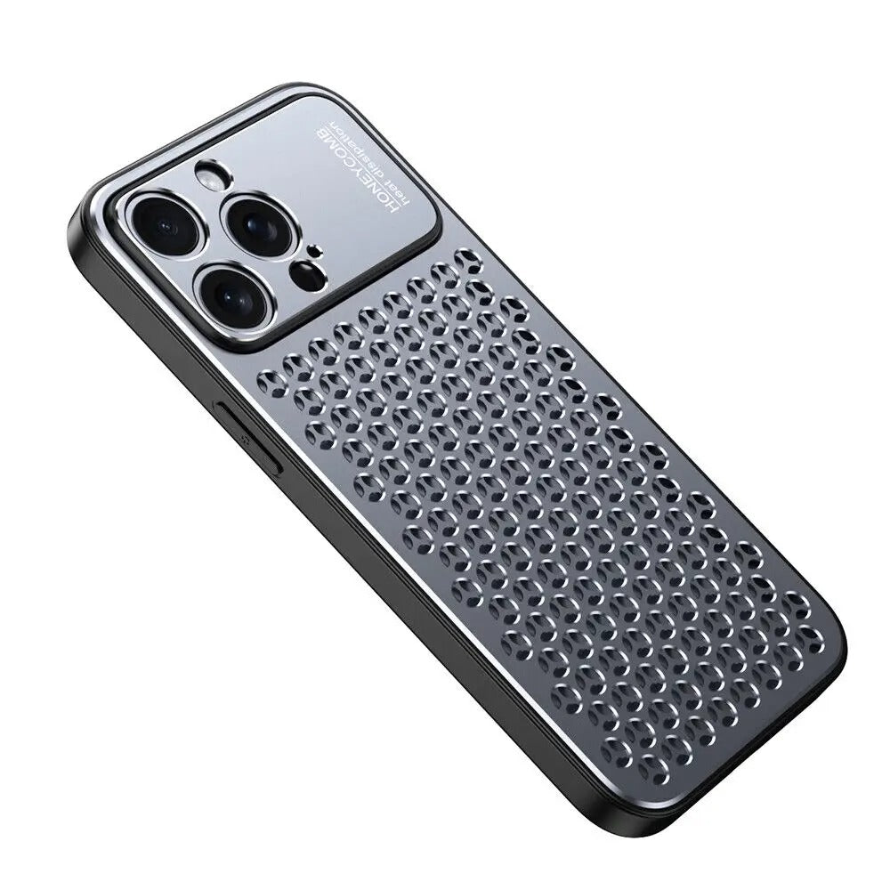 Premium Aluminum Alloy iPhone Case – Breathable Metal Protective Cover with Anti-Fingerprint Finish, Scratch-Resistant Surface and Slim Frame