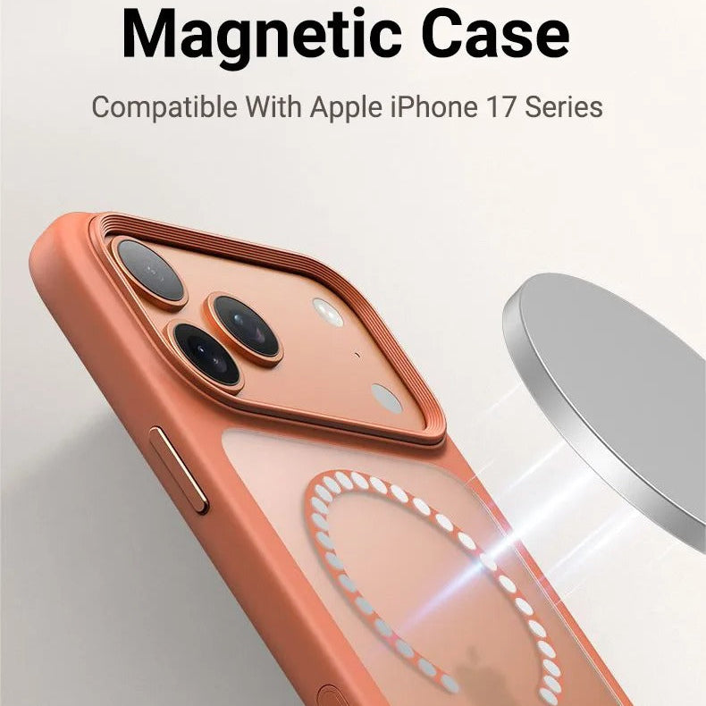 Premium Clear MagSafe iPhone Case – Shockproof Armor Protective Cover with Camera Control Button, Anti-Scratch Transparent Back