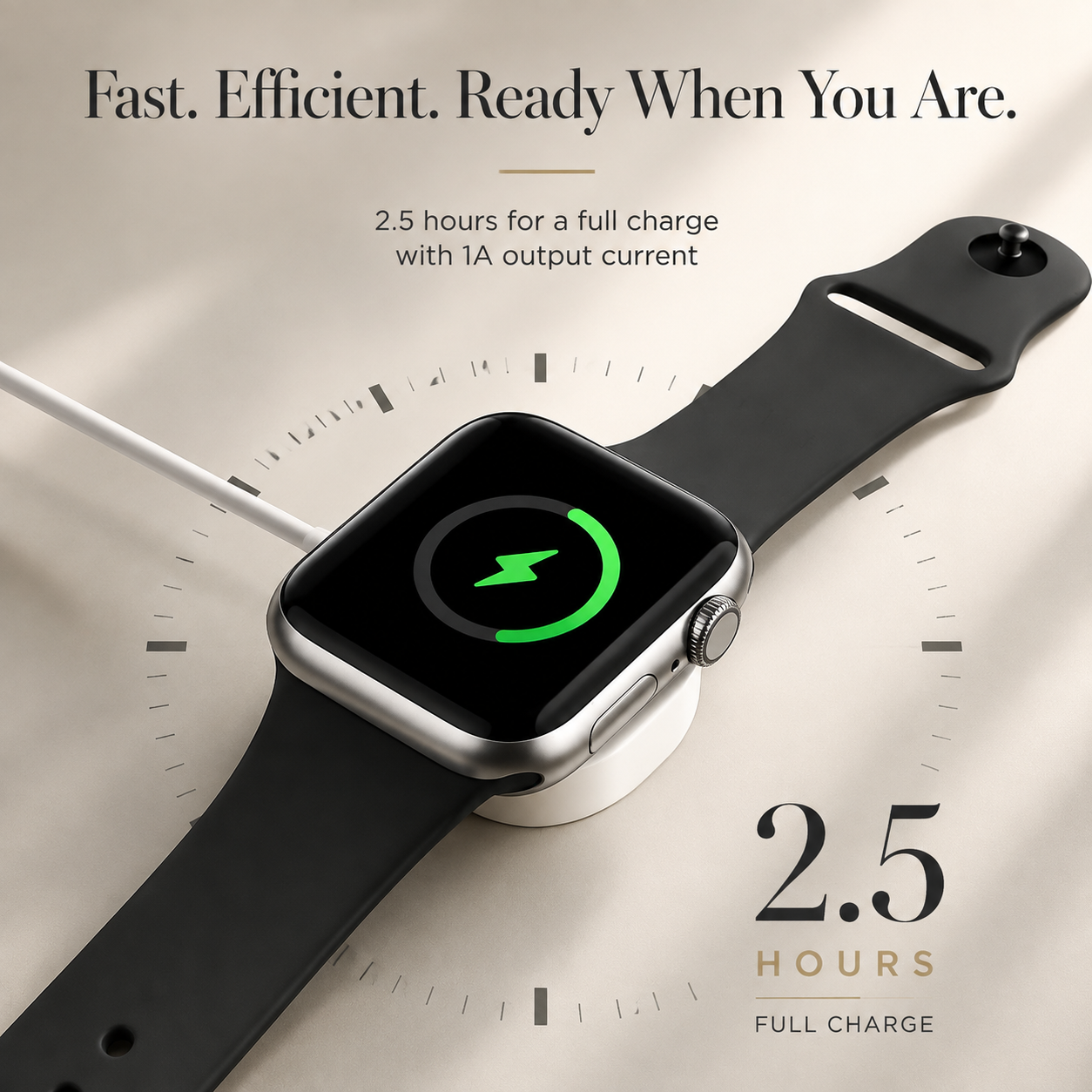 Premium 2-in-1 Magnetic Wireless Charger Cable USB-A Fast Charging Cord Smart Chip Protection Strong Magnetic Charging Compatible with iPhone