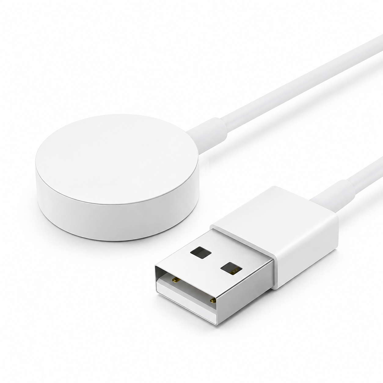 Premium 2-in-1 Magnetic Wireless Charger Cable USB-A Fast Charging Cord Smart Chip Protection Strong Magnetic Charging Compatible with iPhone