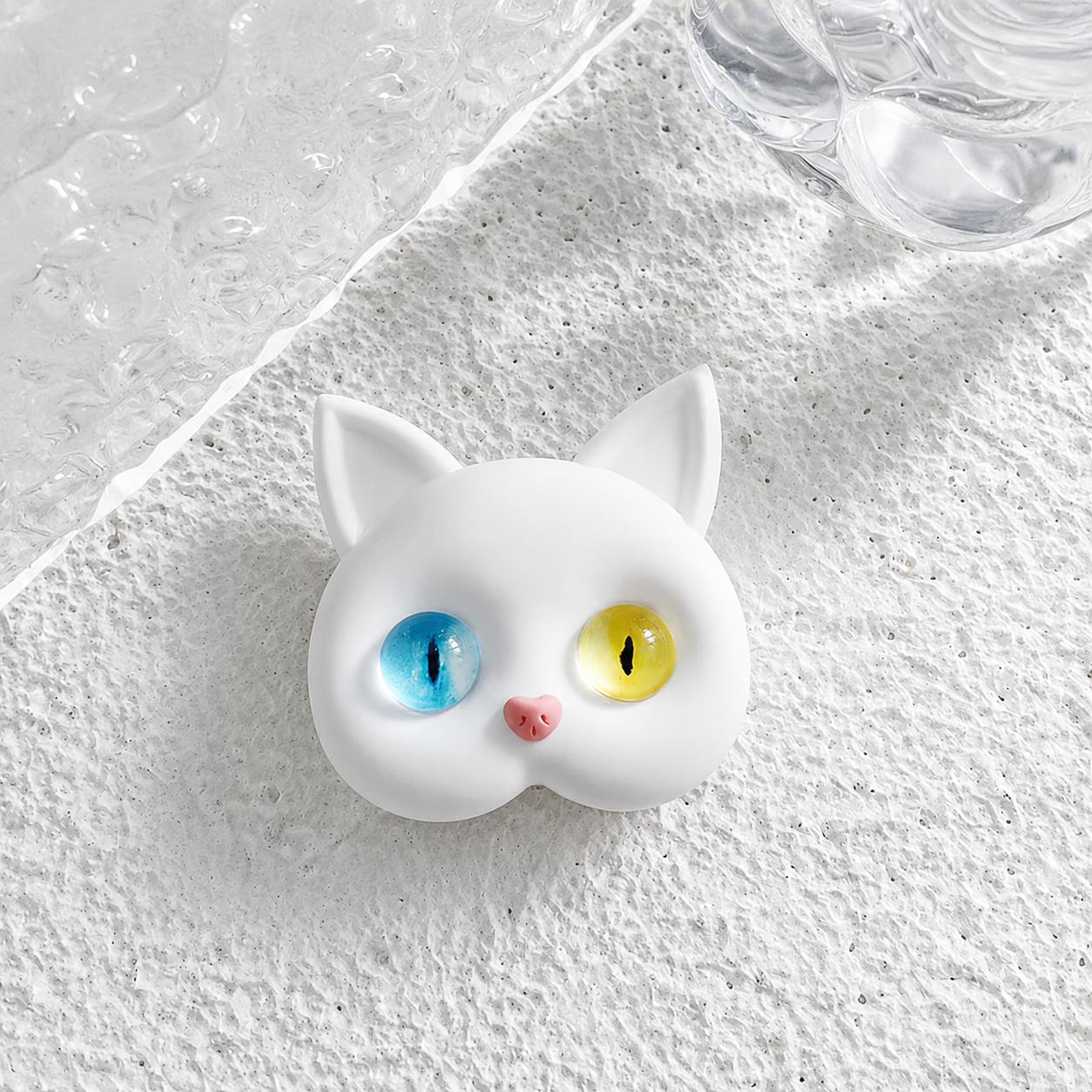 Premium 3D Cat Phone Grip Holder Korean INS Style Air Sac Griptok Finger Ring Stand Foldable Rotating Anti-Drop Phone Accessory Compatible with iPhone