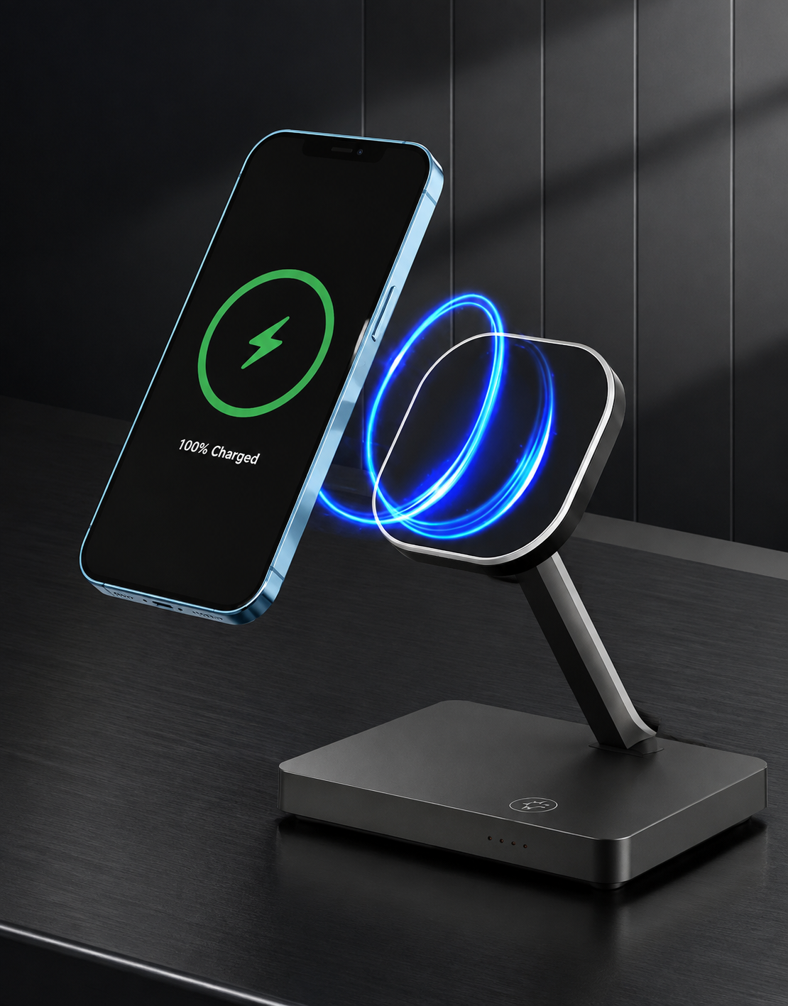 Premium 5 in 1 Magnetic Wireless Charging Station Foldable 30W Fast Qi Charger Stand LED Night Light USB Type C Multi Device Charging Compatible with iPhone