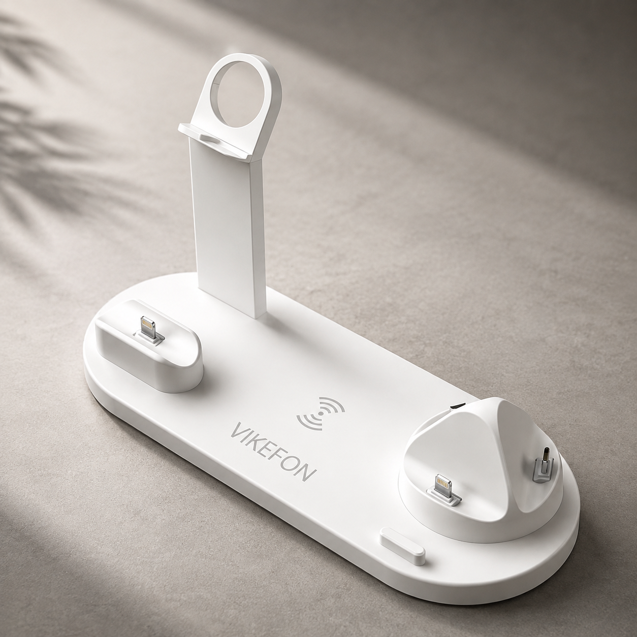 Premium 7-in-1 Wireless Charging Station Fast Qi Charger Dock USB Type C Multi Device Charging Smart Charging Stand Compatible with iPhone