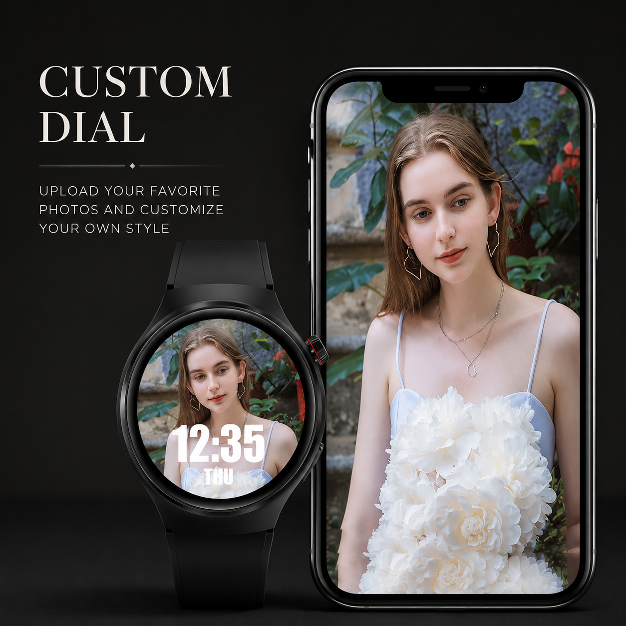 Premium AMOLED GPS Smart Watch 1.46 Inch HD Smartwatch Bluetooth Calling Fitness Tracker Heart Rate Sleep Monitor Wireless Charging NFC Compatible with iPhone