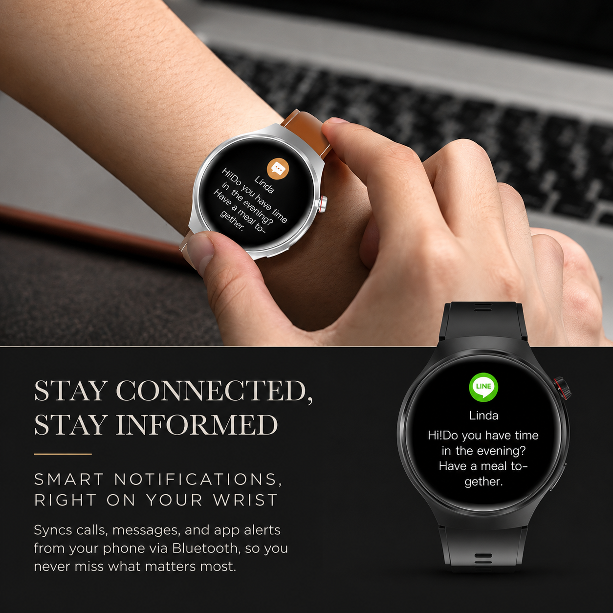 Premium AMOLED GPS Smart Watch 1.46 Inch HD Smartwatch Bluetooth Calling Fitness Tracker Heart Rate Sleep Monitor Wireless Charging NFC Compatible with iPhone