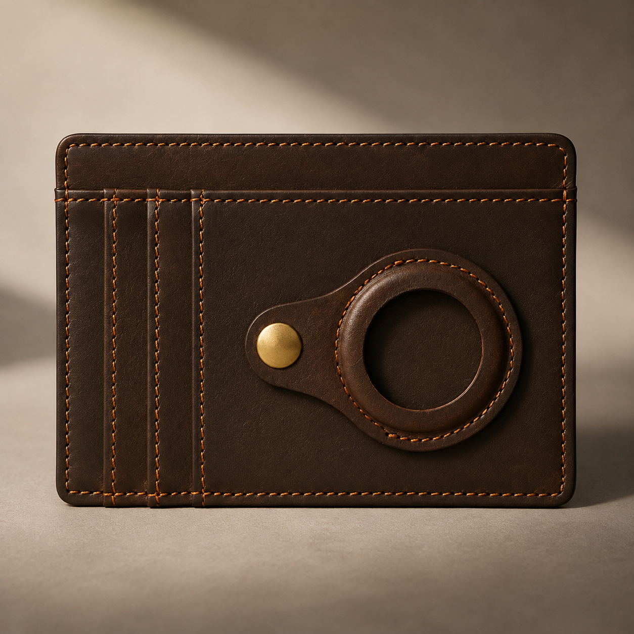 Premium AirTag Wallet Leather Card Holder RFID Blocking Anti Lost Slim Wallet Scratch Resistant Cash Coin Holder Compatible with iPhone