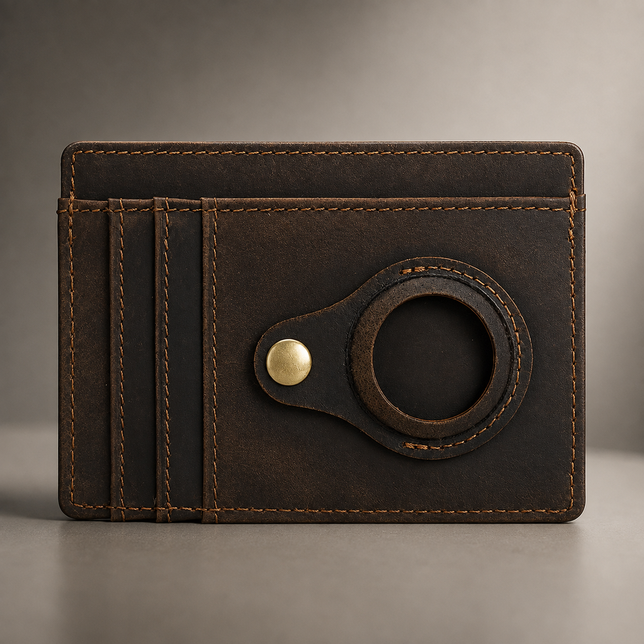 Premium AirTag Wallet Leather Card Holder RFID Blocking Anti Lost Slim Wallet Scratch Resistant Cash Coin Holder Compatible with iPhone