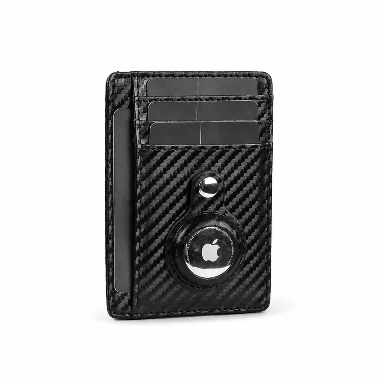 Premium AirTag Wallet Leather Card Holder RFID Blocking Anti Lost Slim Wallet Scratch Resistant Cash Coin Holder Compatible with iPhone