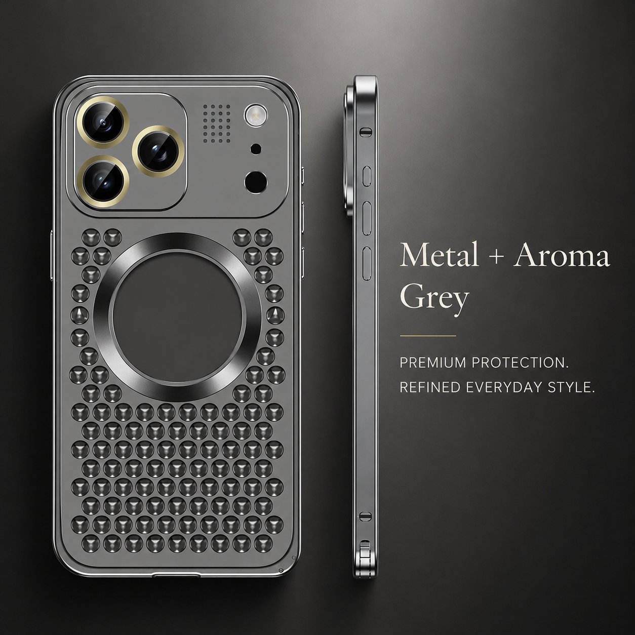 Premium Aluminum Alloy Magnetic iPhone Case – Heat Dissipation Metal Frame Cover with Shockproof Anti-Fall Protection and Camera Lens Guard