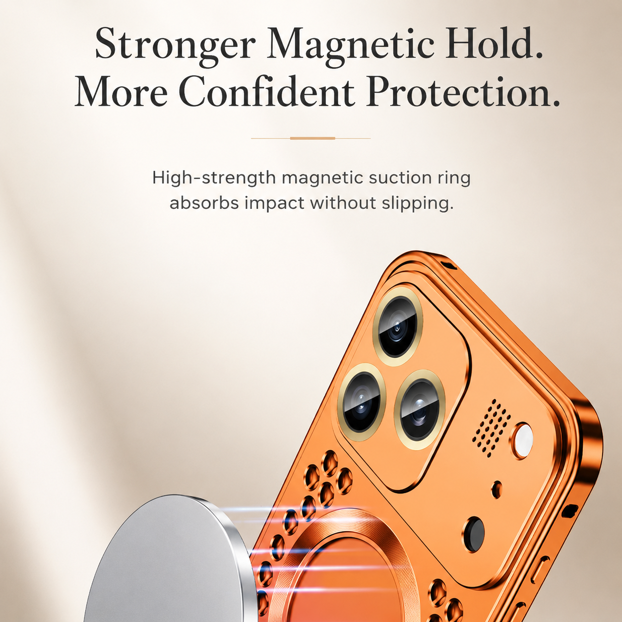 Premium Aluminum Alloy Magnetic iPhone Case – Heat Dissipation Metal Frame Cover with Shockproof Anti-Fall Protection and Camera Lens Guard