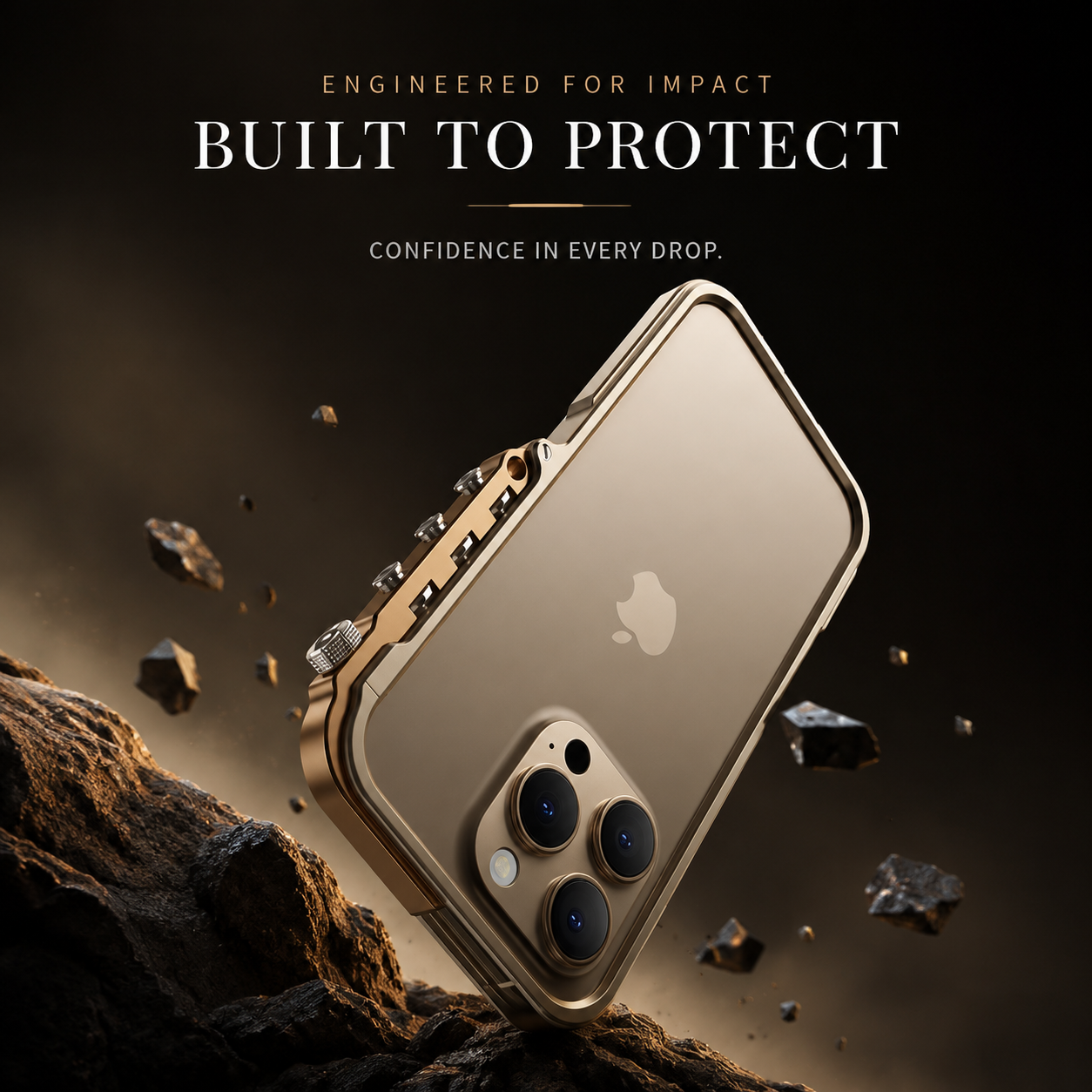 Premium Aluminum Alloy iPhone Case 360° Armor Frame Metal Bumper Shockproof Protective Cover Slim Durable Mechanical Design