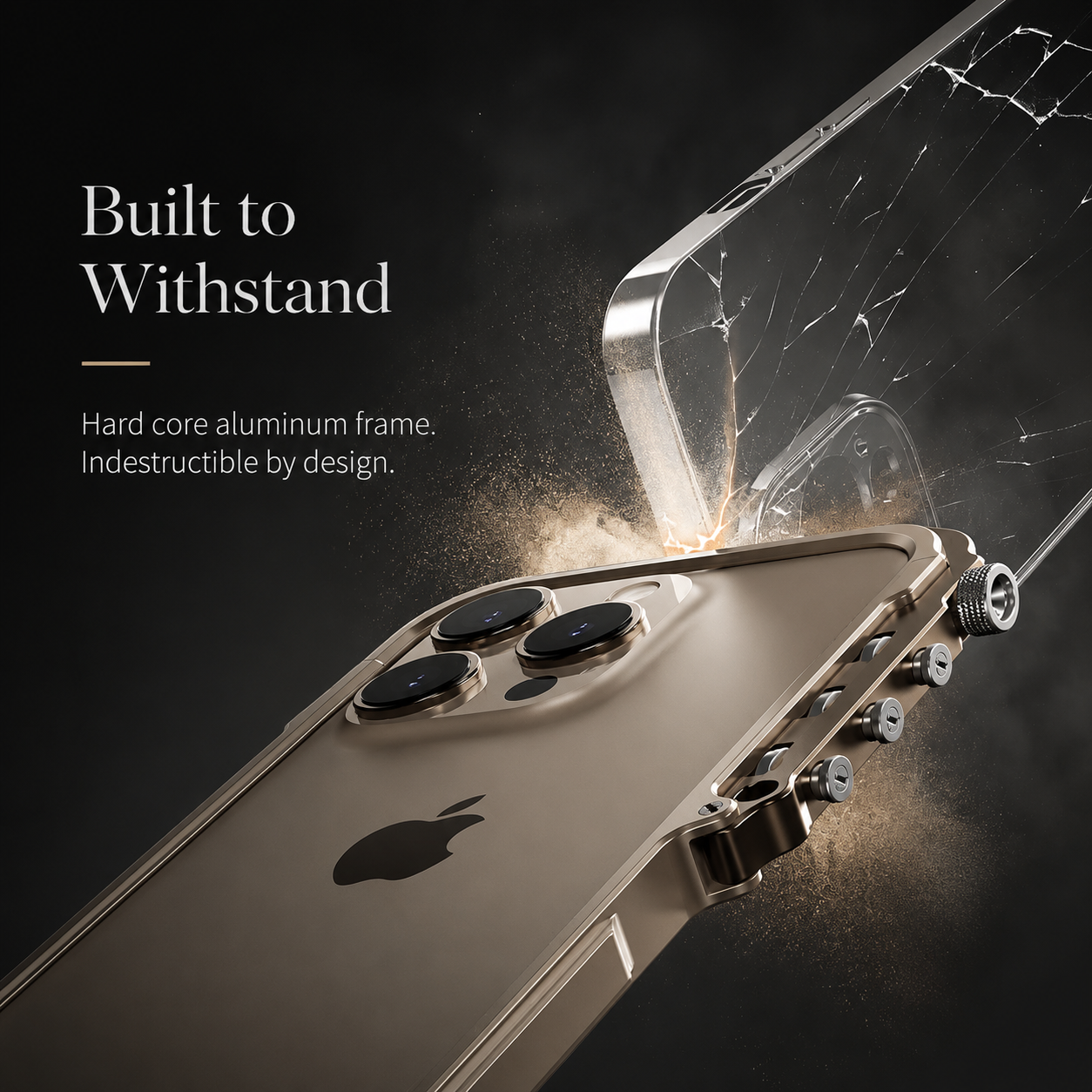 Premium Aluminum Alloy iPhone Case 360° Armor Frame Metal Bumper Shockproof Protective Cover Slim Durable Mechanical Design