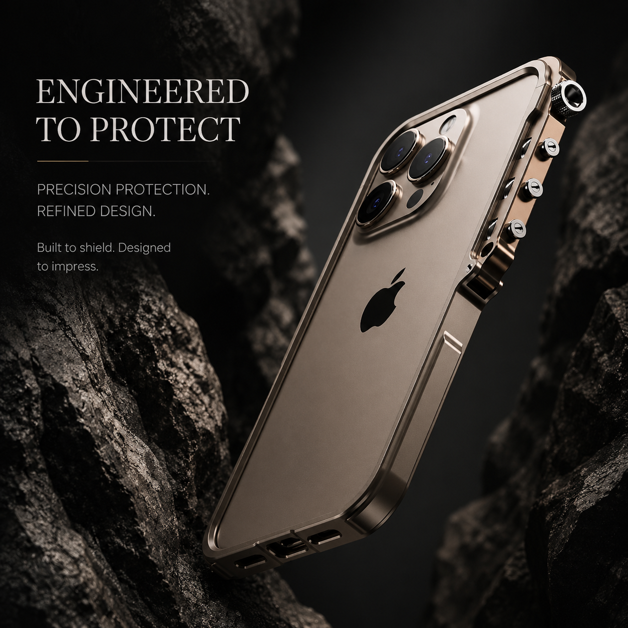 Premium Aluminum Alloy iPhone Case 360° Armor Frame Metal Bumper Shockproof Protective Cover Slim Durable Mechanical Design