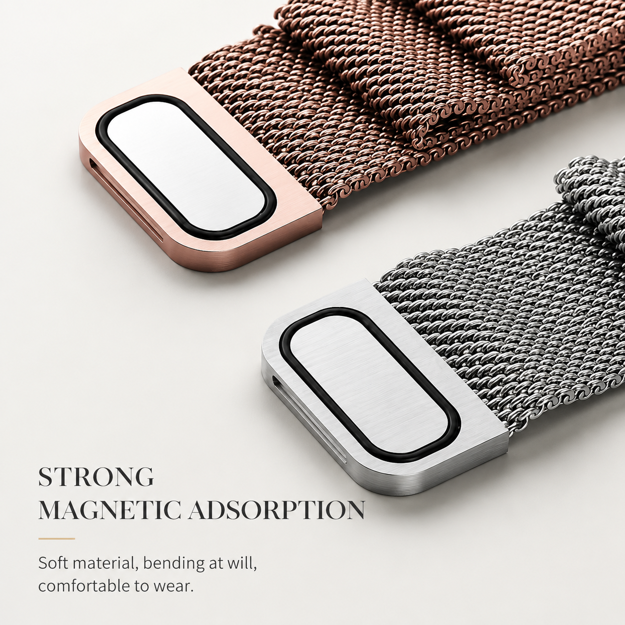 Premium Apple Watch Milanese Loop Band Stainless Steel Mesh Magnetic Adjustable Watch Strap Replacement Wristband Compatible with Apple Watch Bracelet