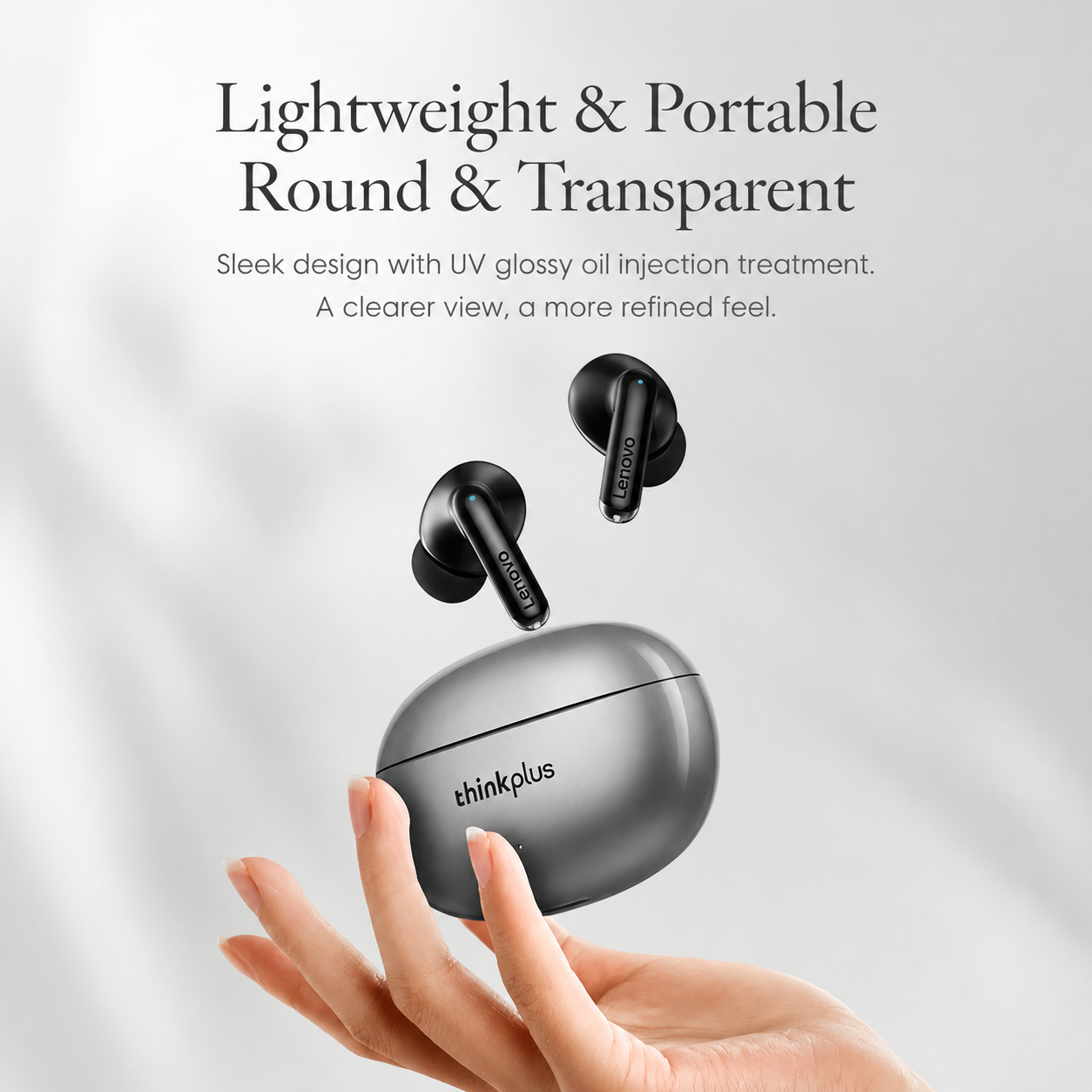 Premium Bluetooth 5.3 Wireless Earbuds Stereo In-Ear Headphones with Clear Microphone Secure Sport Fit Low Latency Compatible with iPhone