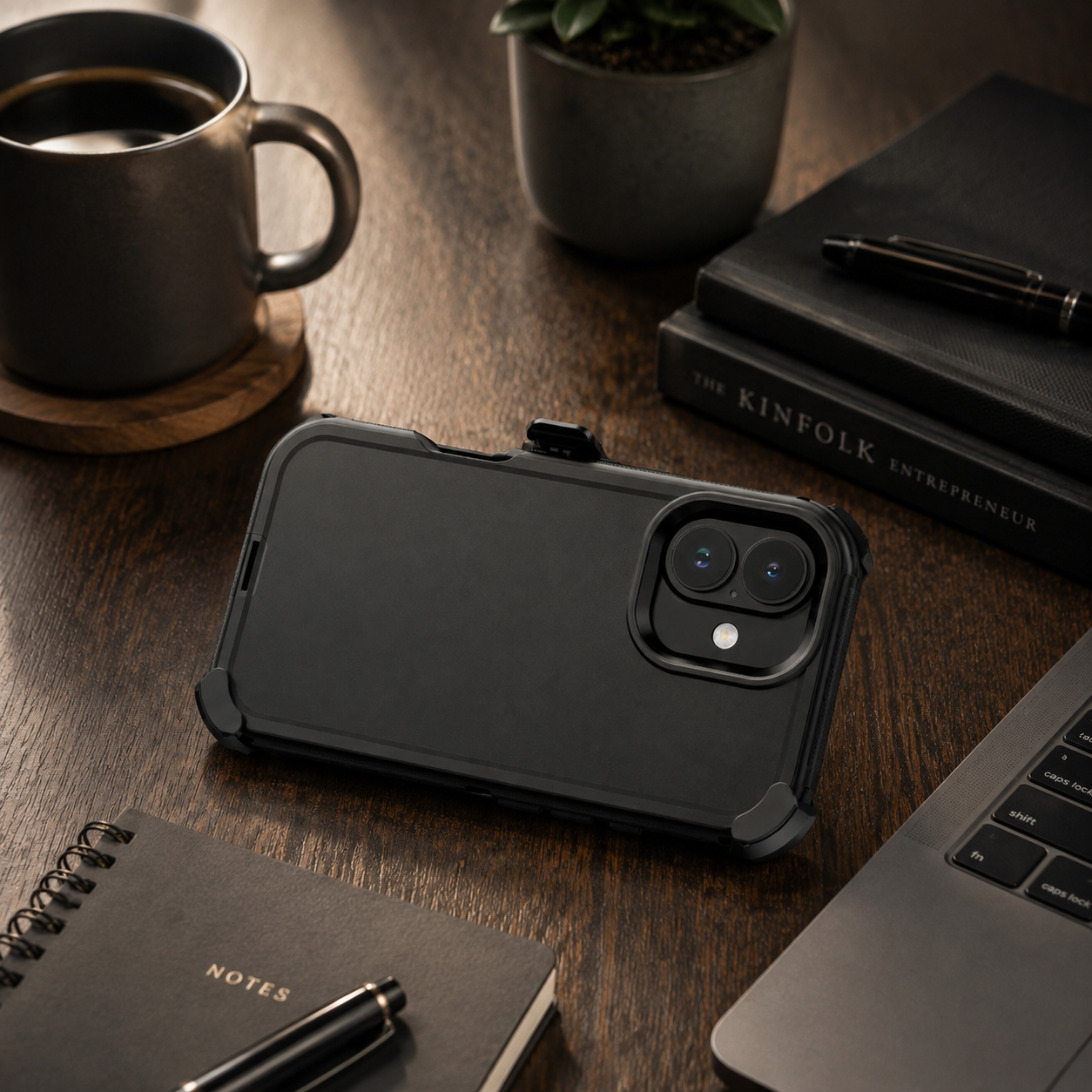Premium Durable iPhone Case Heavy Duty 3 Layer Hybrid Cover with Belt Clip Holster Shockproof Hard PC Matte Anti Fingerprint Protective Design