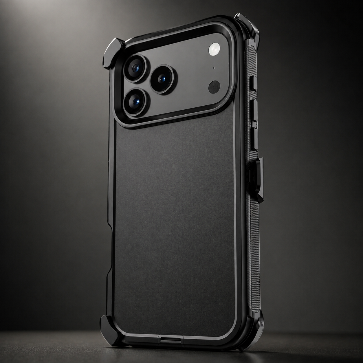 Premium Durable iPhone Case Heavy Duty 3 Layer Hybrid Cover with Belt Clip Holster Shockproof Hard PC Matte Anti Fingerprint Protective Design