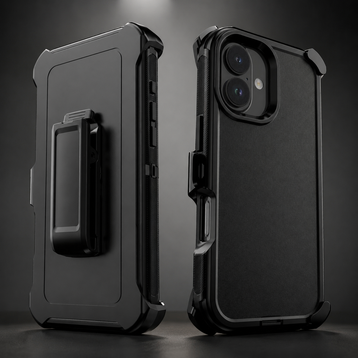 Premium Durable iPhone Case Heavy Duty 3 Layer Hybrid Cover with Belt Clip Holster Shockproof Hard PC Matte Anti Fingerprint Protective Rugged Design