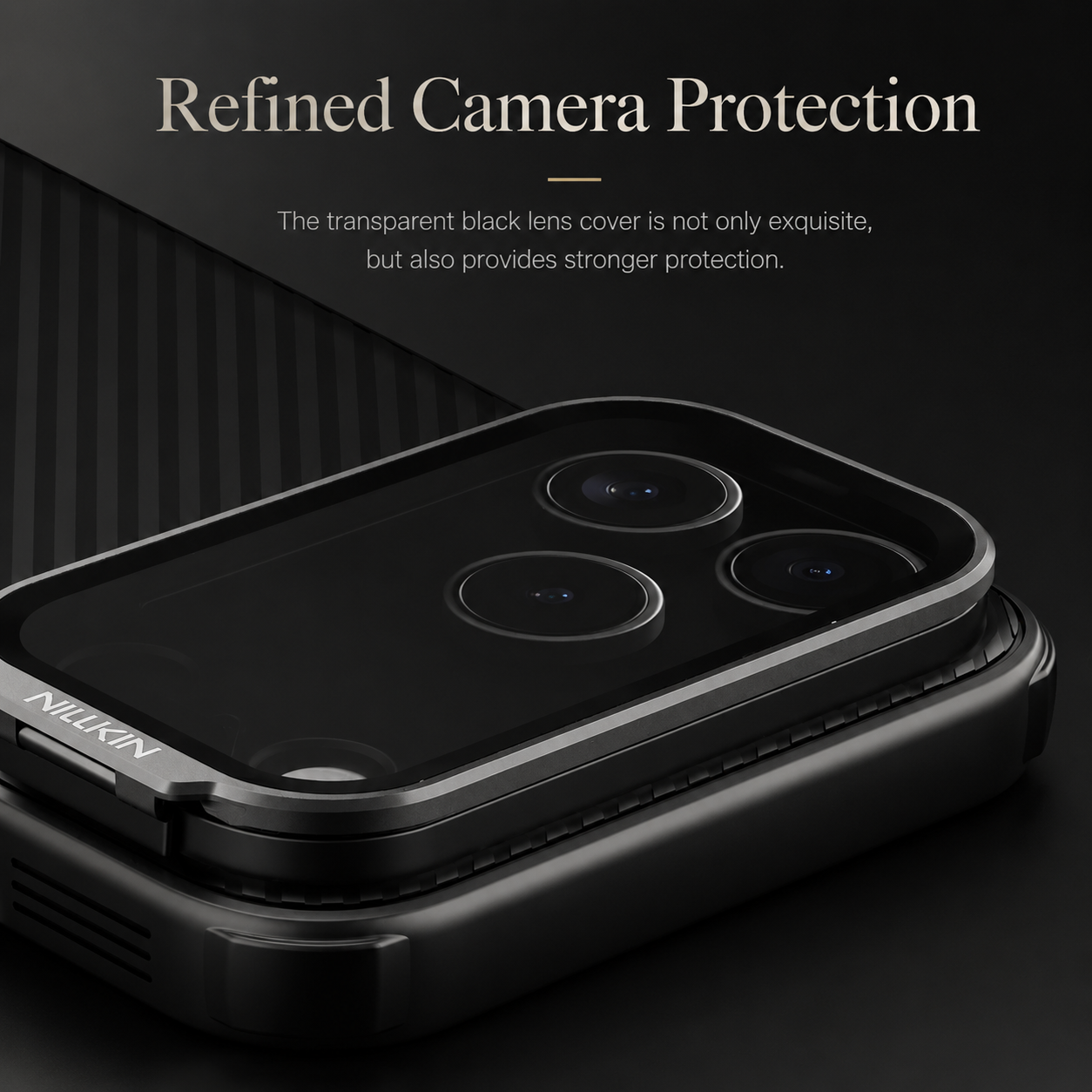 Premium Durable iPhone Case MagSafe Compatible CamShield Cover Foldable Lens Stand Shockproof Textured PC Half Wrapped Non Slip Protective Design