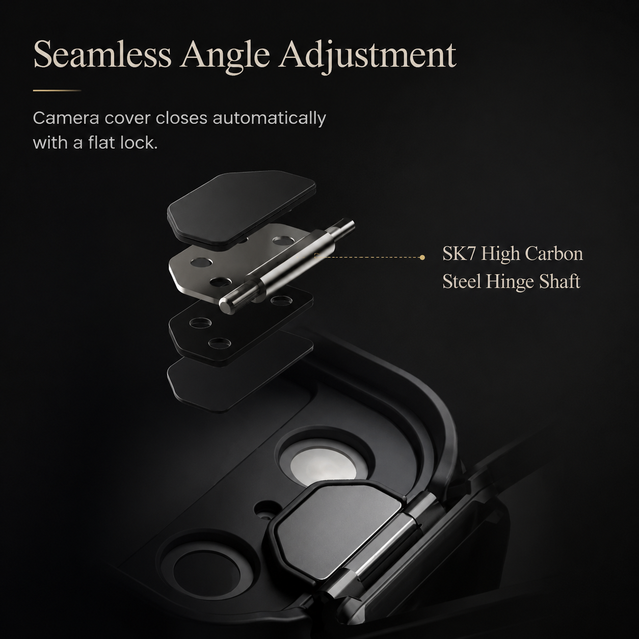 Premium Durable iPhone Case MagSafe Compatible CamShield Cover Foldable Lens Stand Shockproof Textured PC Half Wrapped Non Slip Protective Design