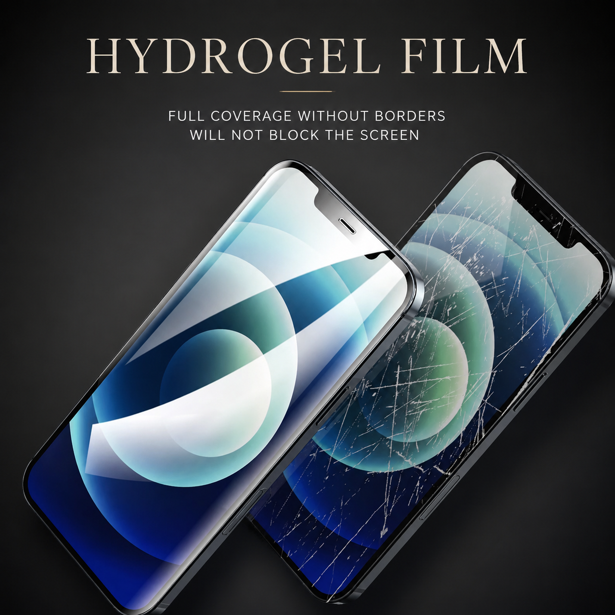 Premium Hydrogel Screen Protector Flexible Full Cover Protective Film Scratch Resistant Smooth Touch Impact Protection Compatible with iPhone