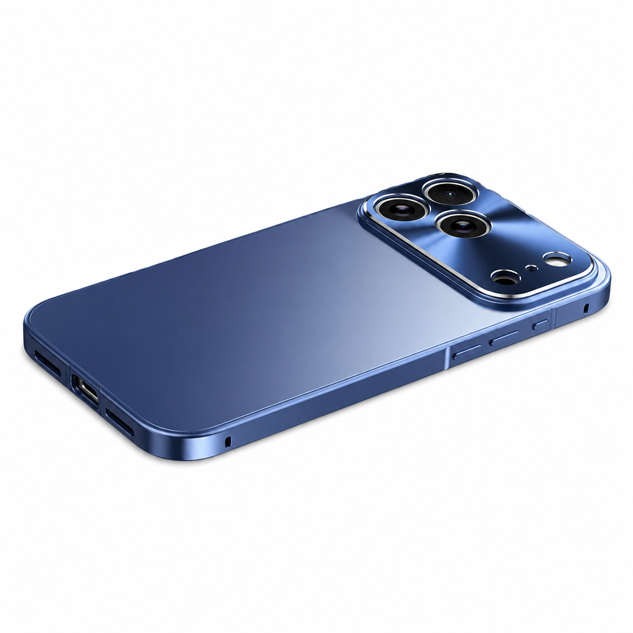 Premium Luxury iPhone Case Aluminum Alloy Frame Frosted Matte Backplate Cover Shockproof Camera Lens Protection Ultra Thin Slim Durable Design Finish