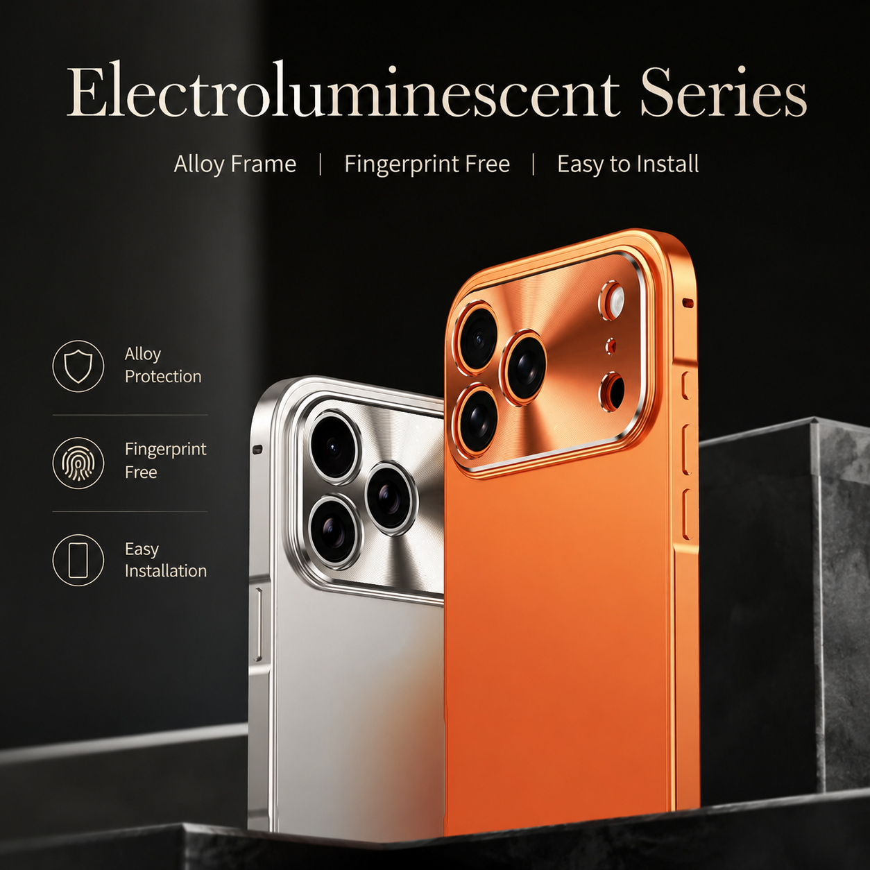 Premium Luxury iPhone Case Aluminum Alloy Frame Frosted Matte Backplate Cover Shockproof Camera Lens Protection Ultra Thin Slim Durable Design Finish
