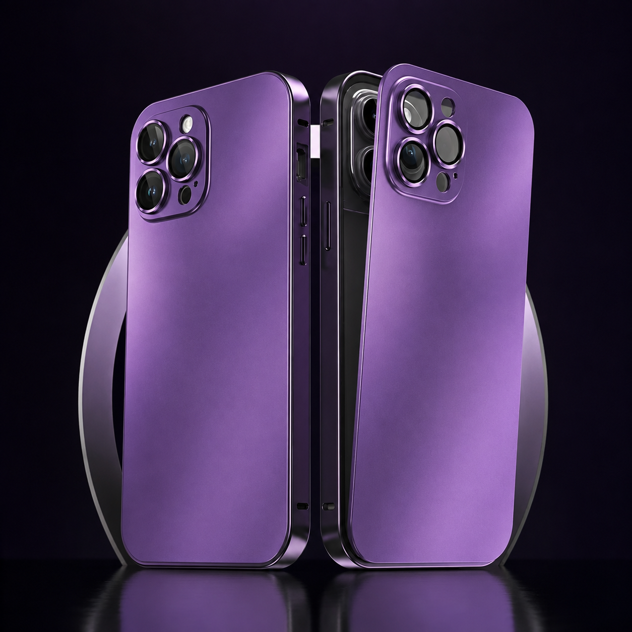 Premium Luxury iPhone Case Aluminum Alloy Frame PC Back Cover Shockproof Camera Protection Slim Lightweight Protective Durable Design Finish