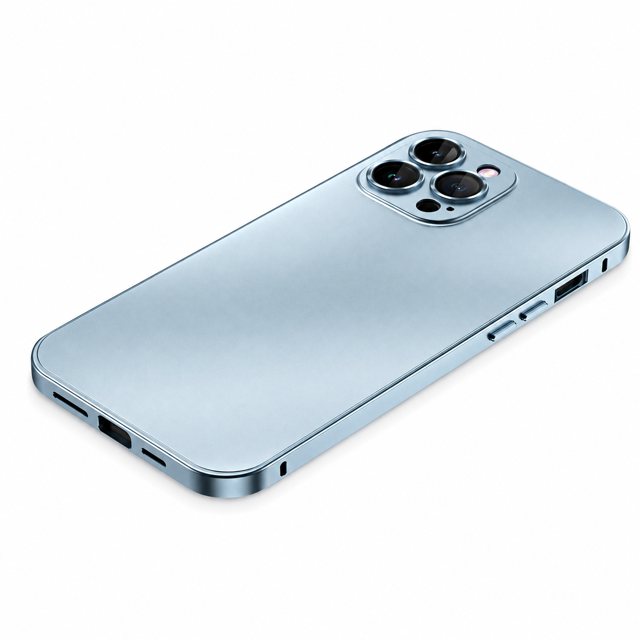 Premium Luxury iPhone Case Aluminum Alloy Frame PC Back Cover Shockproof Camera Protection Slim Lightweight Protective Durable Design Finish