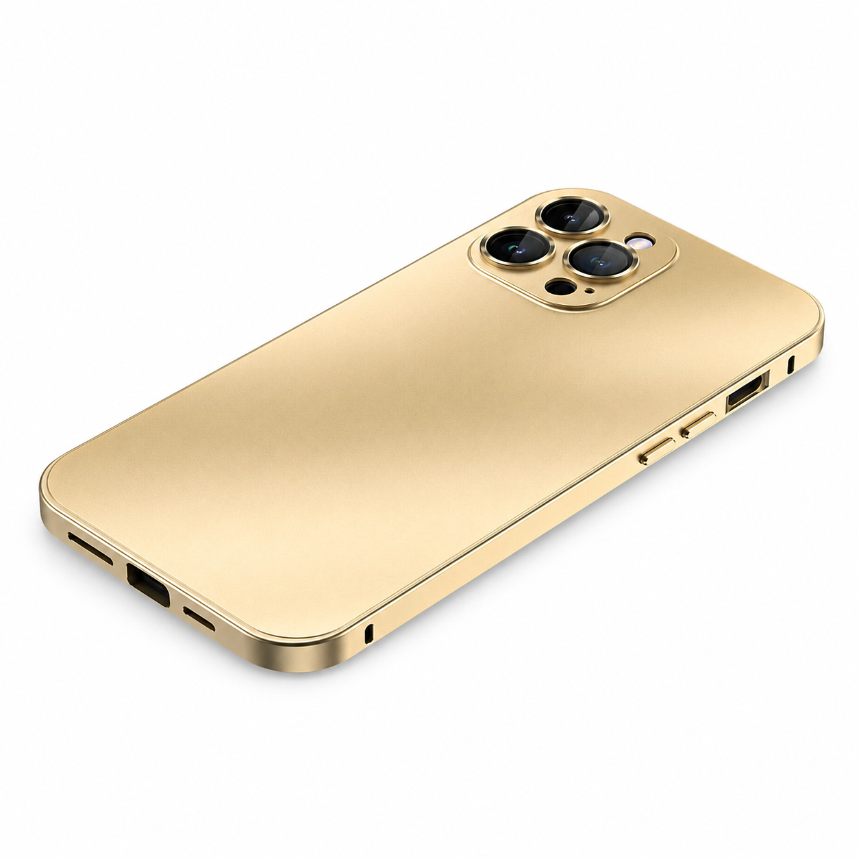 Premium Luxury iPhone Case Aluminum Alloy Frame PC Back Cover Shockproof Camera Protection Slim Lightweight Protective Durable Design Finish