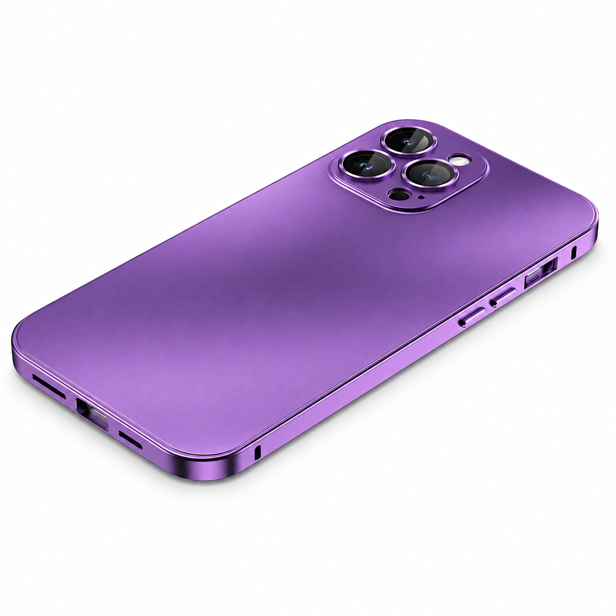 Premium Luxury iPhone Case Aluminum Alloy Frame PC Back Cover Shockproof Camera Protection Slim Lightweight Protective Durable Design Finish