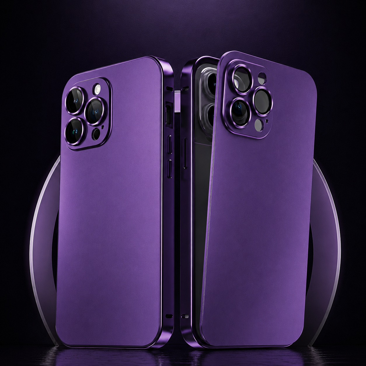 Premium Luxury iPhone Case Aluminum Alloy Frame PC Back Cover Shockproof Camera Protection Slim Lightweight Protective Durable Design Finish