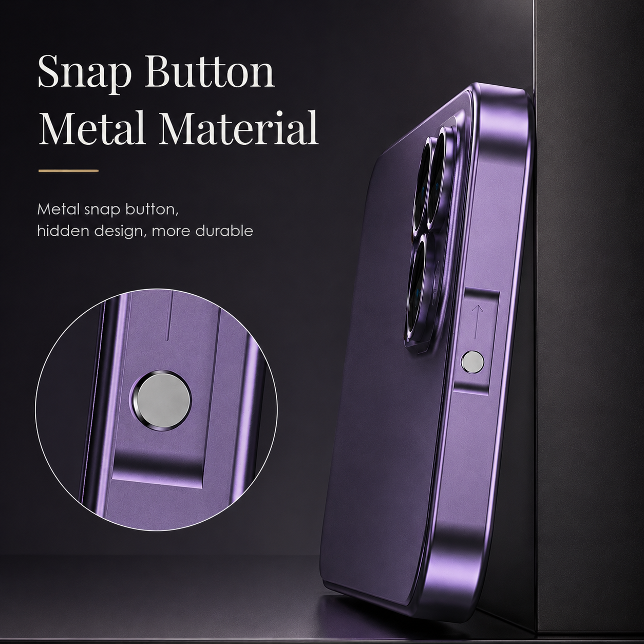 Premium Luxury iPhone Case Aluminum Alloy Frame PC Back Cover Shockproof Camera Protection Slim Lightweight Protective Durable Design Finish