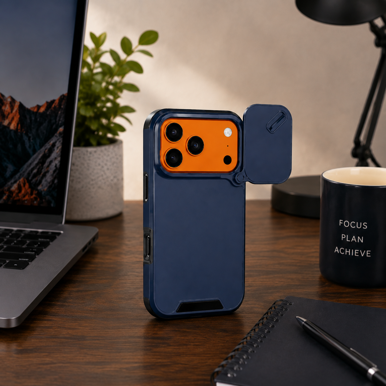 Premium Luxury iPhone Case Anti Collision Shockproof Slide Camera Cover PC TPU Dual Layer Anti Scratch Protective Durable Rugged Design Full Coverage