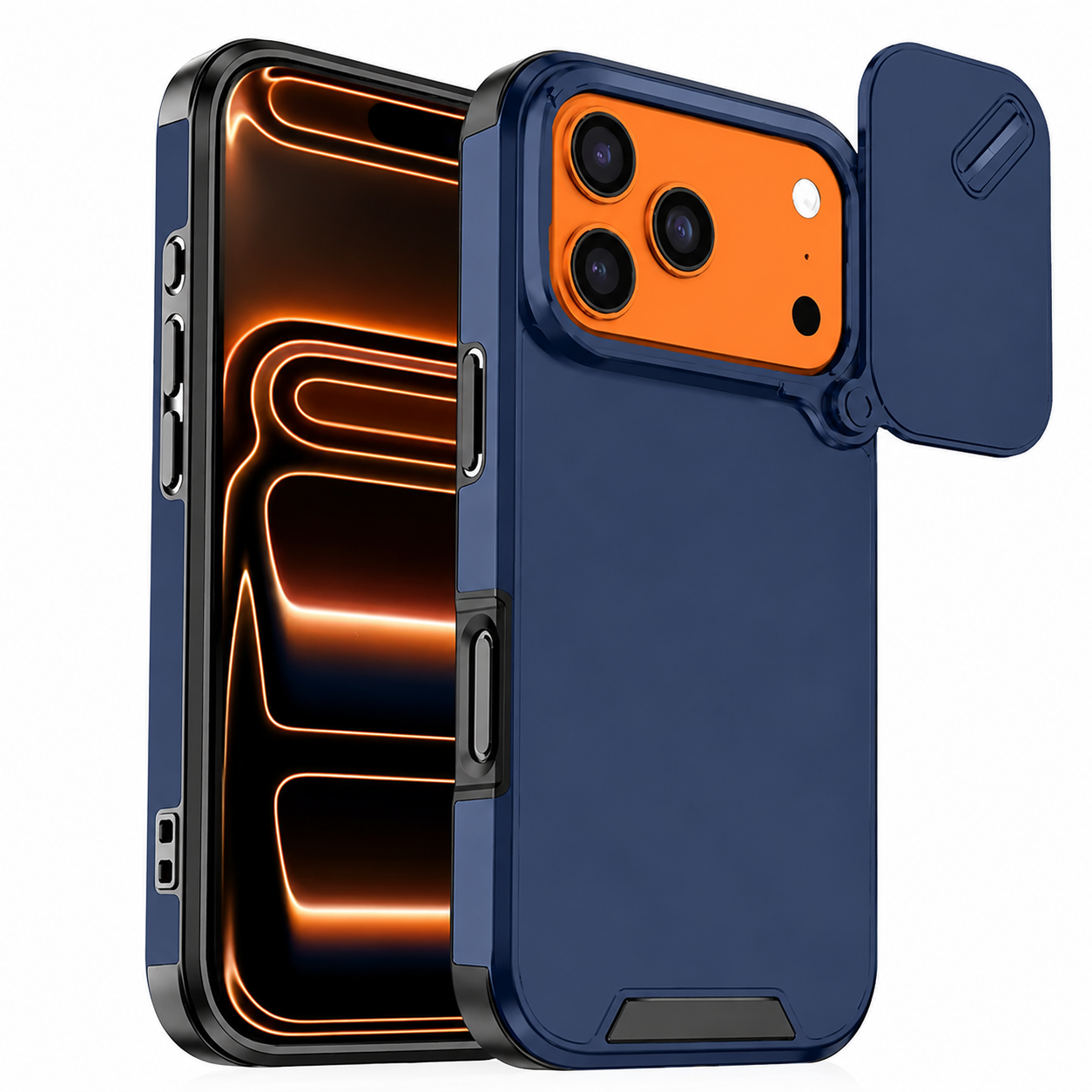 Premium Luxury iPhone Case Anti Collision Shockproof Slide Camera Cover PC TPU Dual Layer Anti Scratch Protective Durable Rugged Design Full Coverage