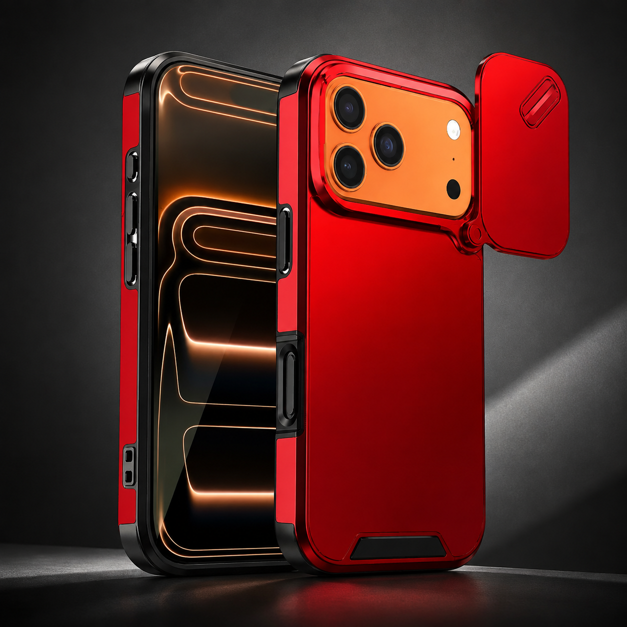 Premium Luxury iPhone Case Anti Collision Shockproof Slide Camera Cover PC TPU Dual Layer Anti Scratch Protective Durable Rugged Design Full Coverage