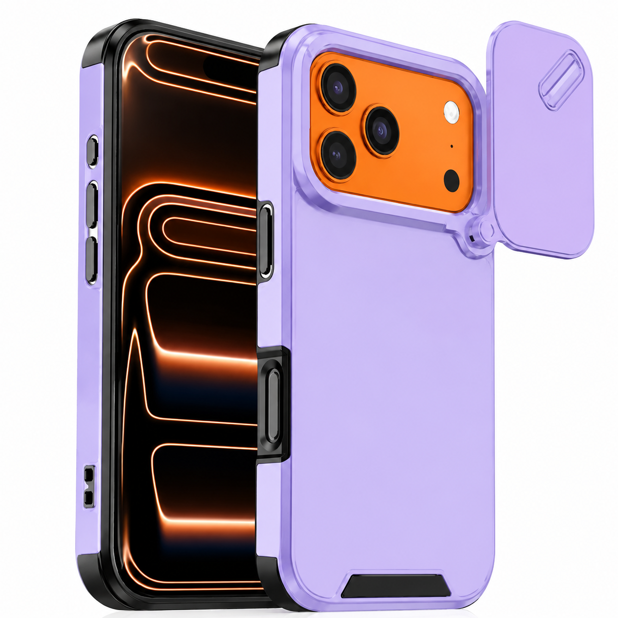 Premium Luxury iPhone Case Anti Collision Shockproof Slide Camera Cover PC TPU Dual Layer Anti Scratch Protective Durable Rugged Design Full Coverage