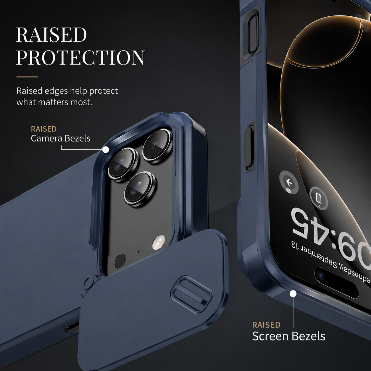 Premium Luxury iPhone Case Anti Collision Shockproof Slide Camera Cover PC TPU Dual Layer Anti Scratch Protective Durable Rugged Design Full Coverage