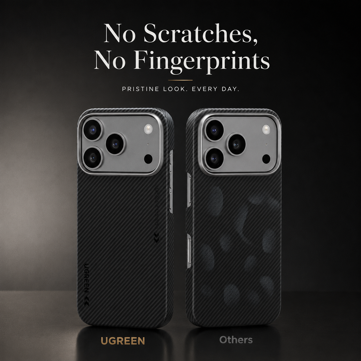 Premium Luxury iPhone Case Aramid Fiber Slim Hard Cover Military Grade Shockproof Matte Black Anti Fingerprint Durable Protective Design Finish