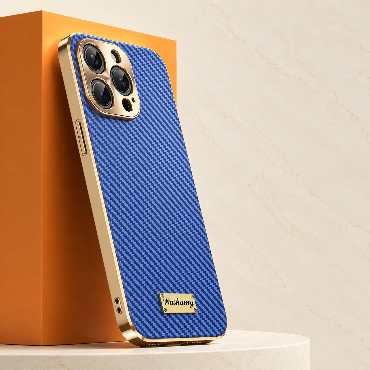 Premium Luxury iPhone Case Carbon Fiber Textured Leather Cover Alloy Metal Lens Guard Shockproof Slim Fit Wireless Charging Compatible Durable Design Finish