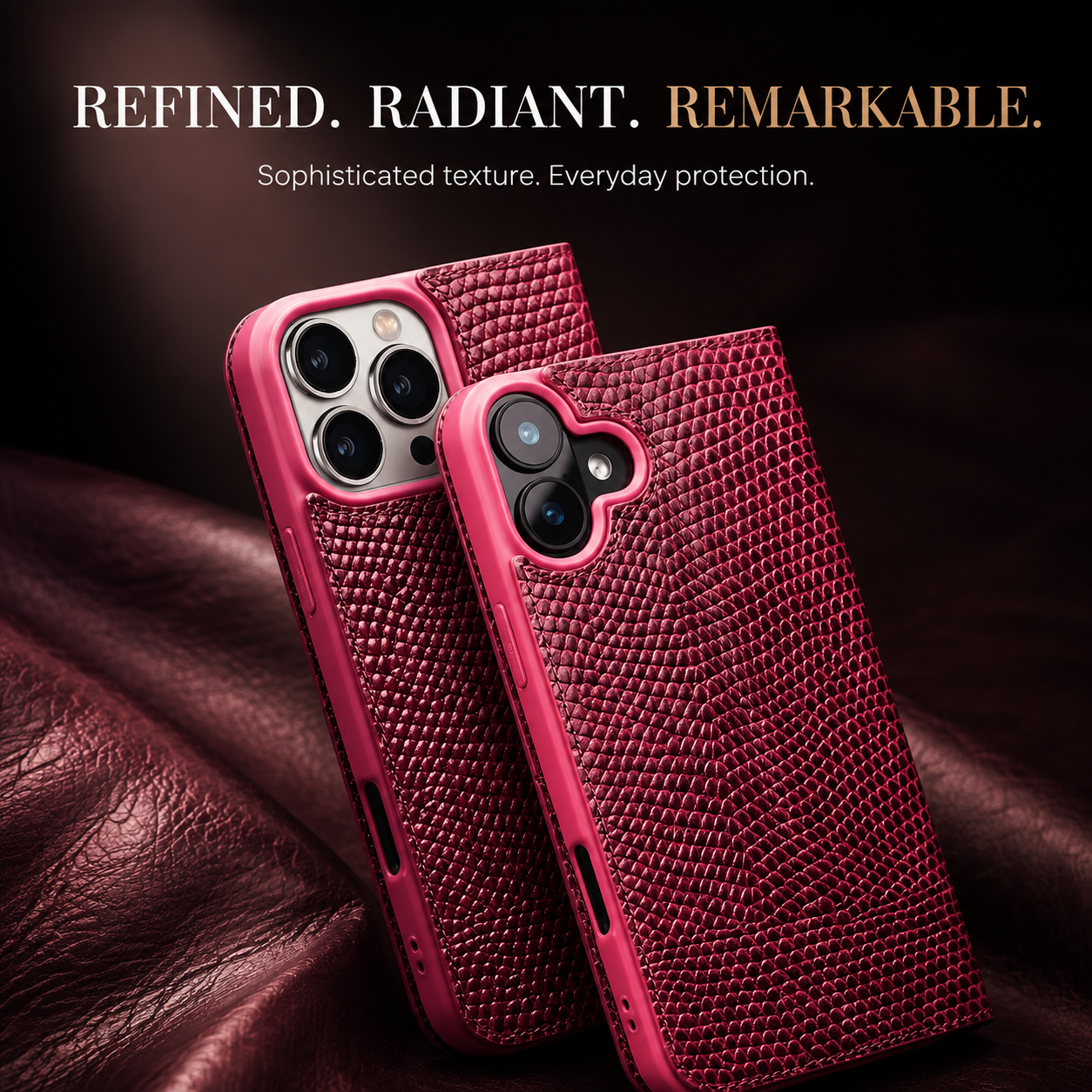 Premium Luxury iPhone Case Genuine Cowhide Leather Flip Cover Crocodile Grain Wallet Card Holder Magnetic Closure Shockproof Full Body Protection Slim Design Finish
