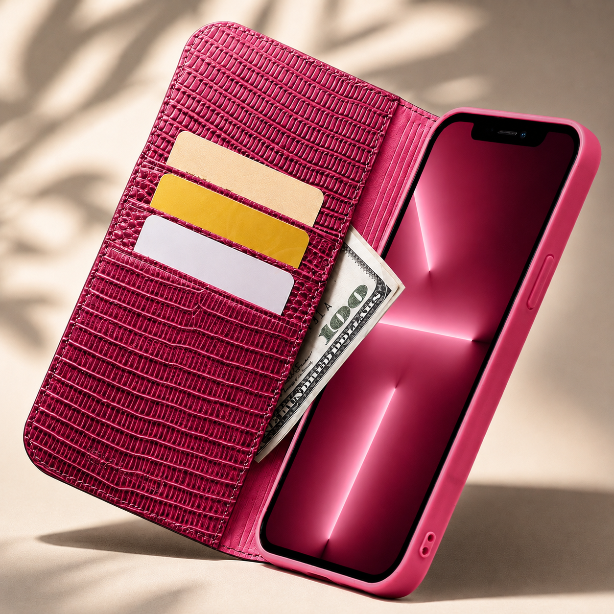 Premium Luxury iPhone Case Genuine Leather Flip Cover Card Slot Ultra Slim Shockproof Full Protection Durable Design Finish Magnetic Closure