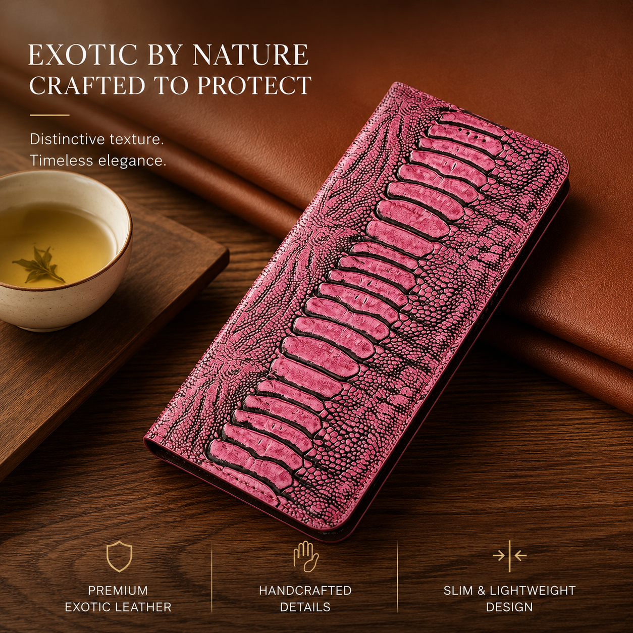 Premium Luxury iPhone Case Genuine Leather Flip Wallet Cover Card Holder Magnetic Closure Shockproof Full Body Protection Slim Elegant Design Finish
