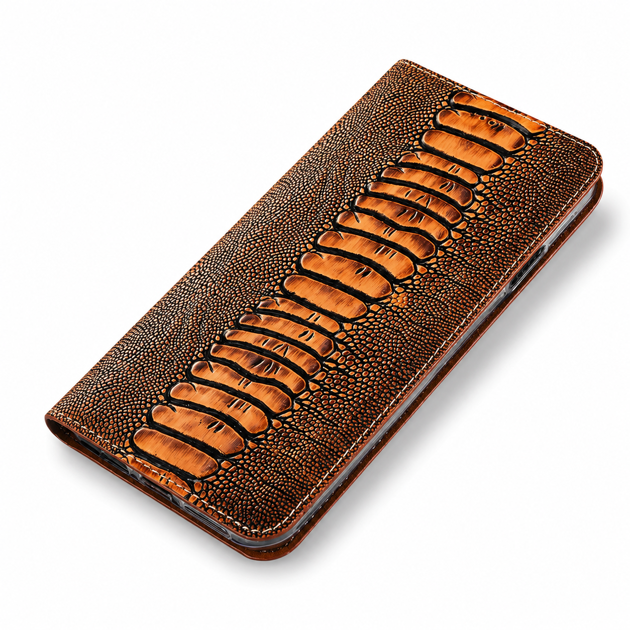 Premium Luxury iPhone Case Genuine Leather Flip Wallet Cover Card Holder Magnetic Closure Shockproof Full Body Protection Slim Elegant Design Finish