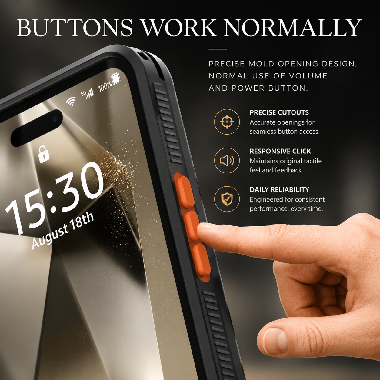 Premium Luxury iPhone Case IP68 Waterproof Cover Full Body Sealed Shockproof Dustproof Protective Outdoor Design Heavy Duty Durable Finish Style