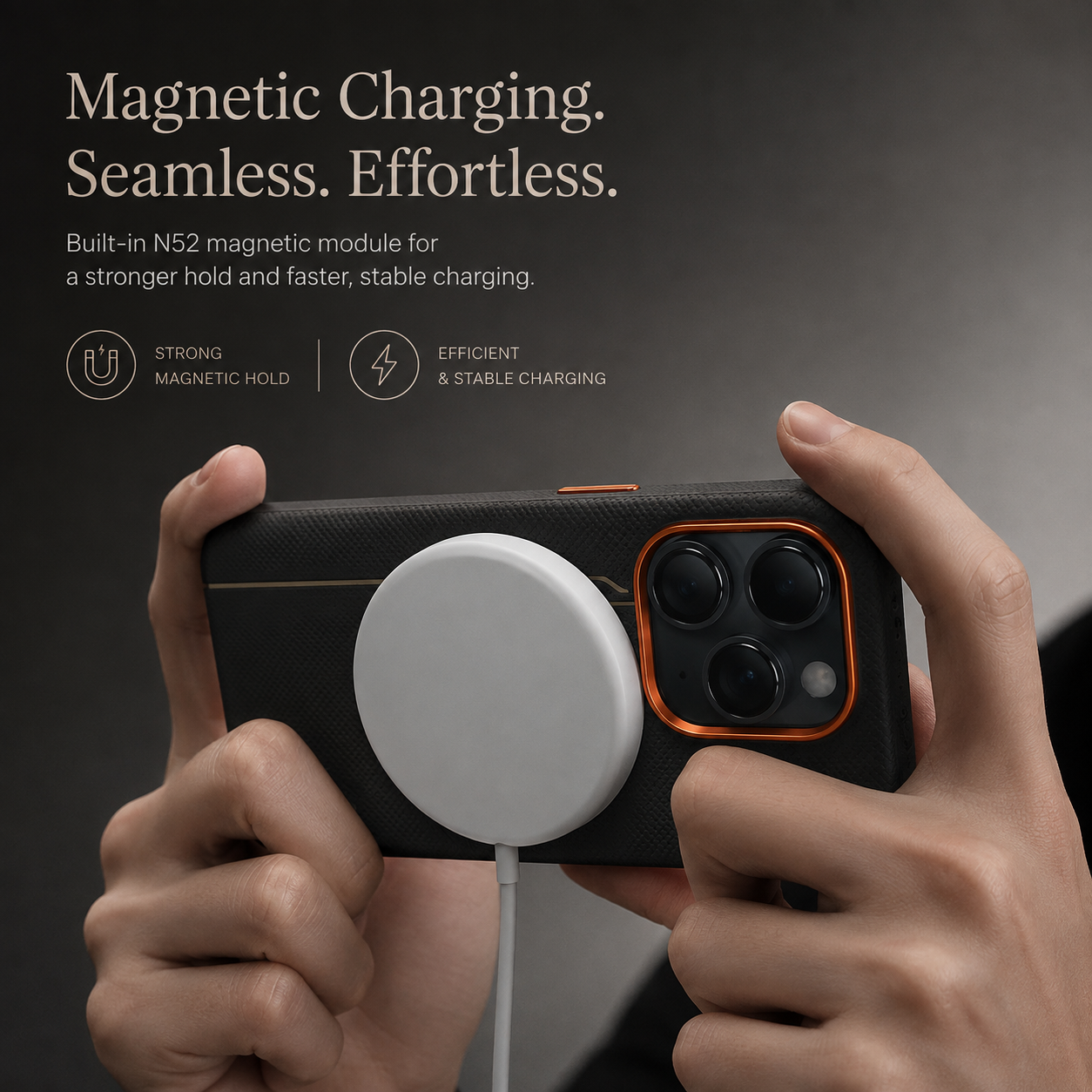 Premium Luxury iPhone Case MagSafe Compatible 600D Kevlar Aramid Fiber Cover Magnetic Shockproof Half Wrapped Anti Fingerprint Protective Durable Design Finish