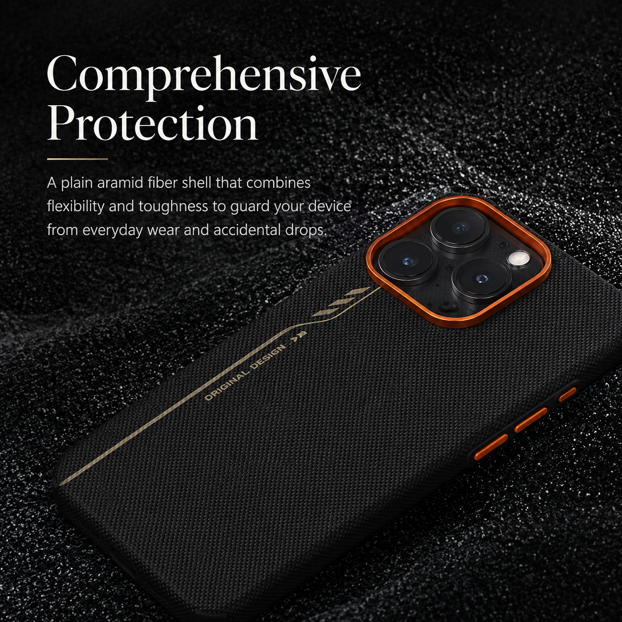 Premium Luxury iPhone Case MagSafe Compatible 600D Kevlar Aramid Fiber Cover Magnetic Shockproof Half Wrapped Anti Fingerprint Protective Durable Design Finish